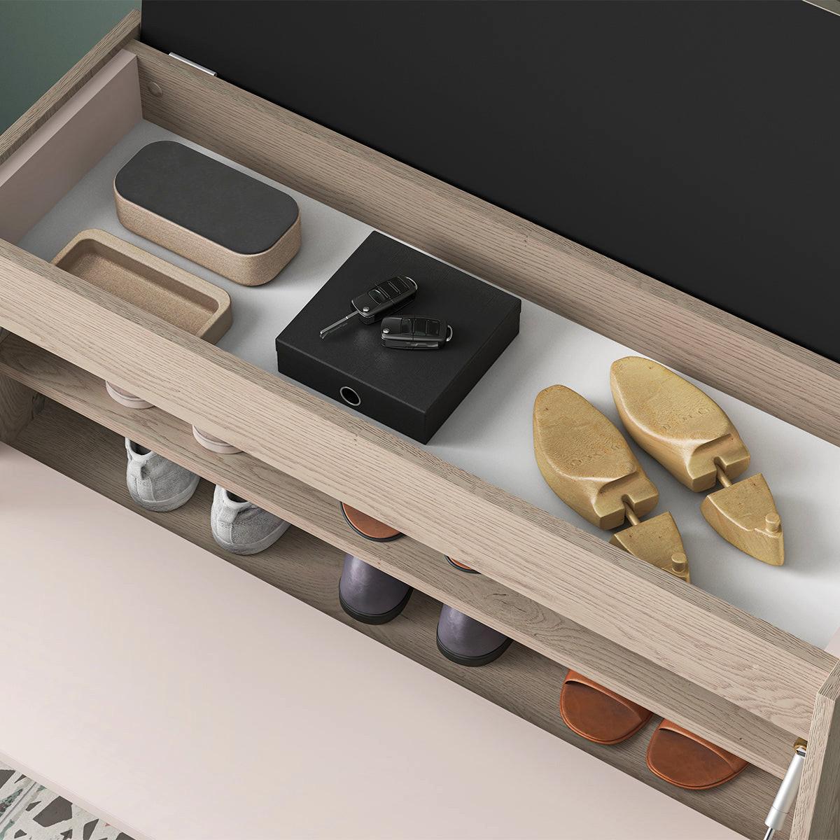 SCHUHSCHRANK Alos Kaschmir und Holz - Kaschmir, Holzwerkstoff (90/55/34cm) - Petits-meubles