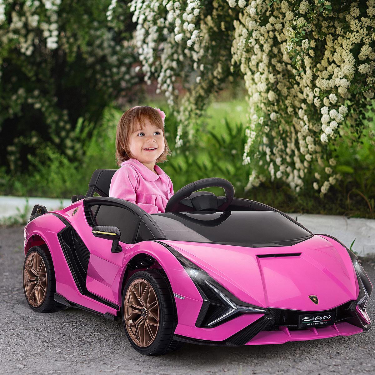 KINDERFAHRZEUG SUV-Auto-Spielzeug mit Fernbedienung Musik Rosa - Hellrosa, Metall (108/62/40cm) - HOMCOM