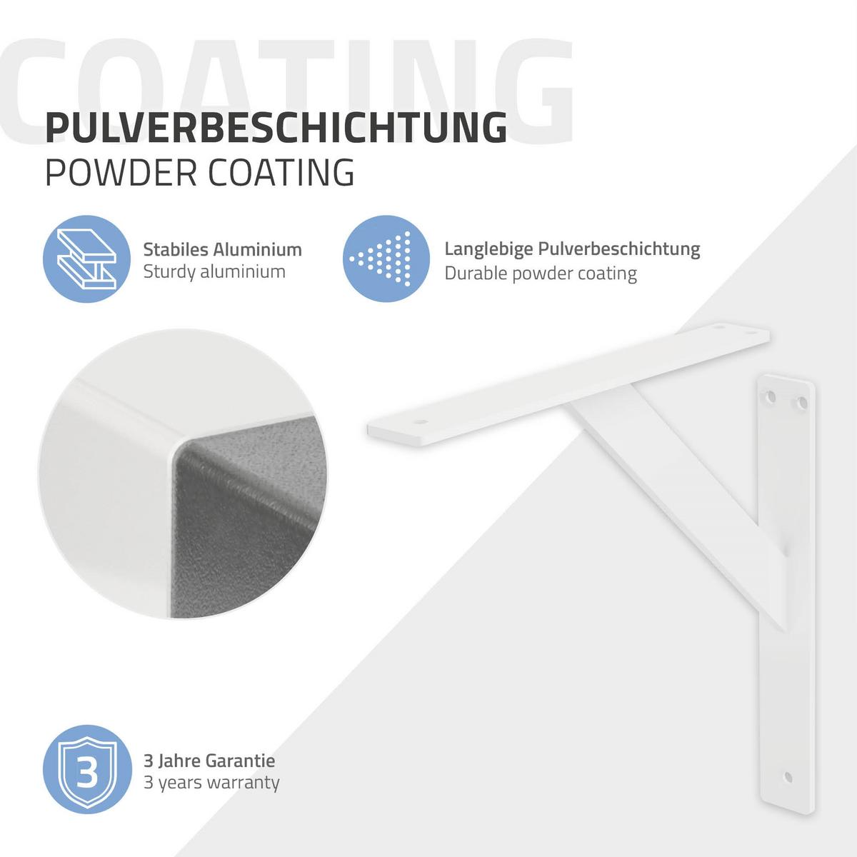 REGALHALTERUNGEN - Weiß, Metall (24/24/3cm) - ML-DESIGN