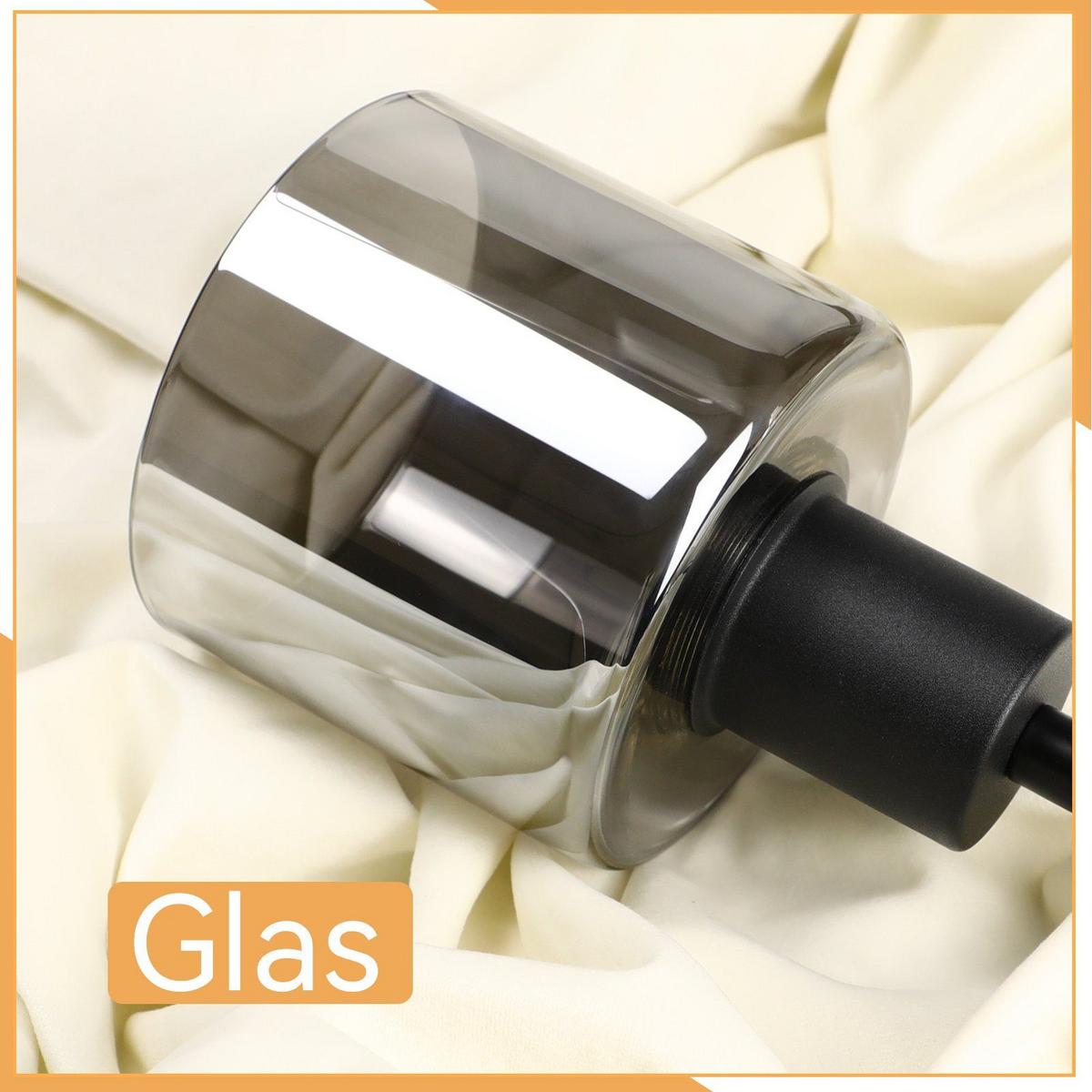 PENDELLEUCHTE Klassik 3-flammig 68/11/195 cm - Grau, Glas (68/11/195cm) - Nettlife