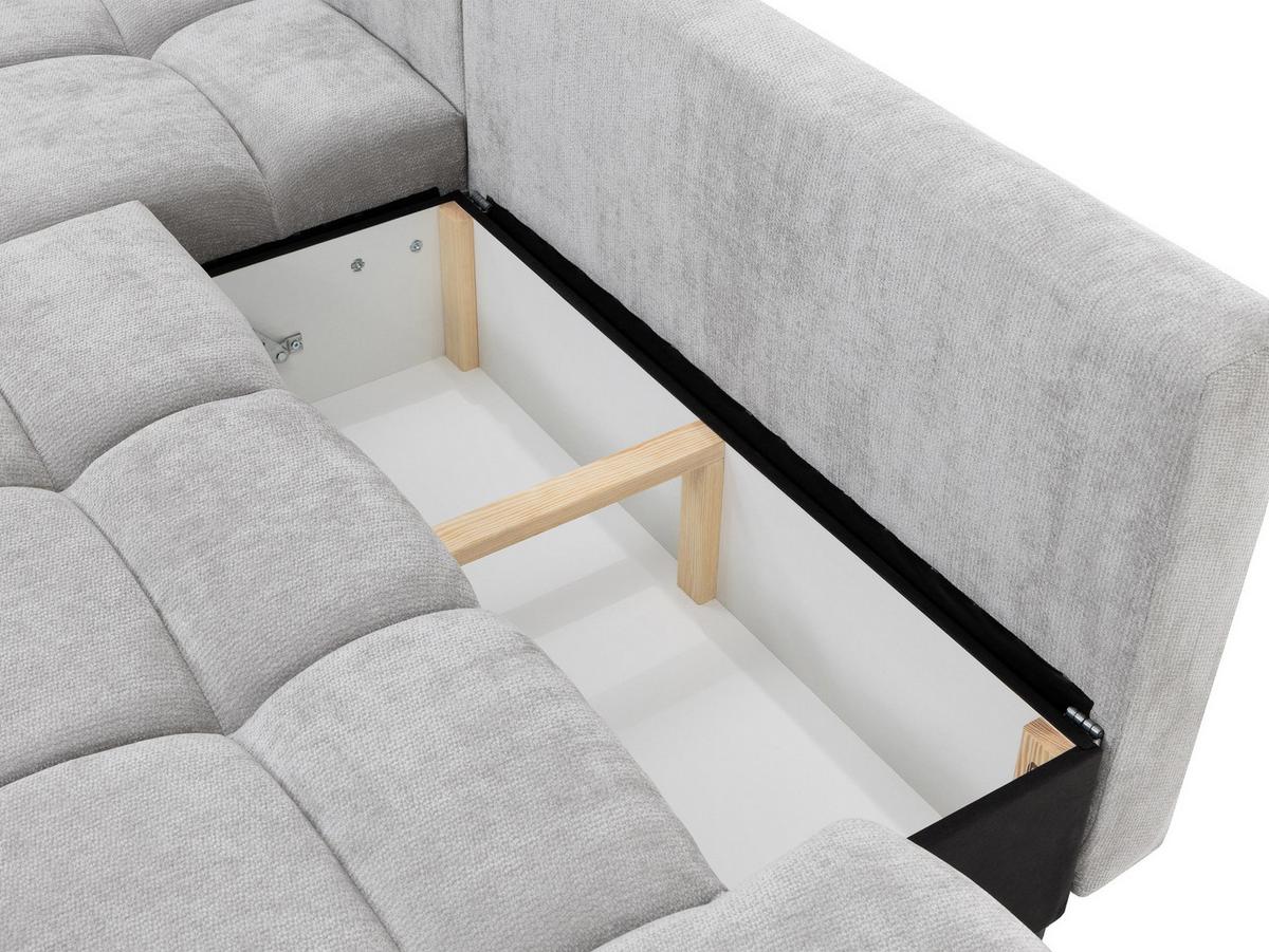 ECKSOFA Soffi, Seite: Links - Hellbraun/Schwarz, Holz/Kunststoff (283/166cm) - MIRJAN24