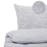BETTWÄSCHE SET Morningside 155/220 cm - Grau, Textil (155/220cm) - Beliani