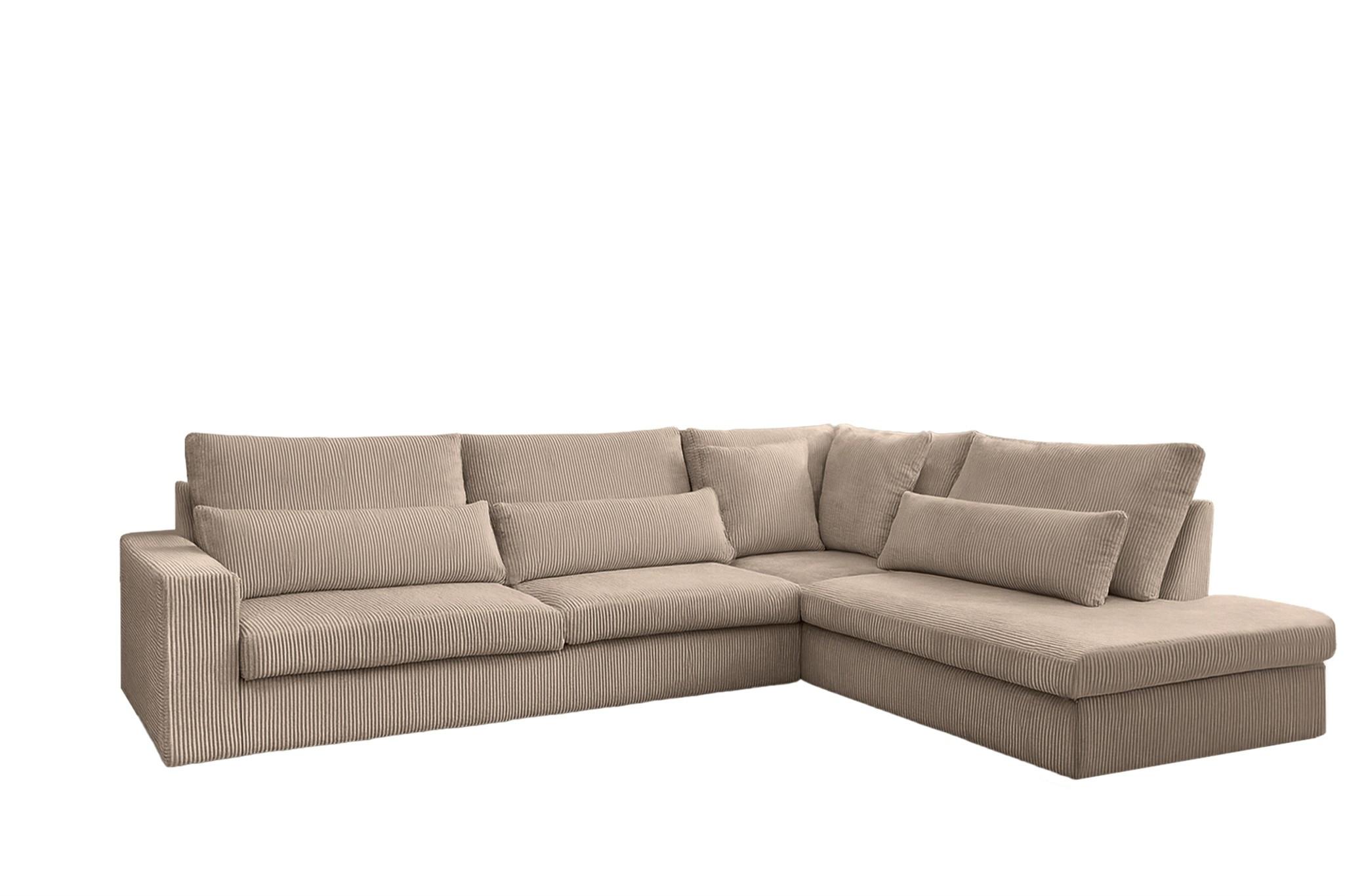 ECKSOFA Thora - Beige, Holzwerkstoff/Textil (315/245cm) - Fun Möbel