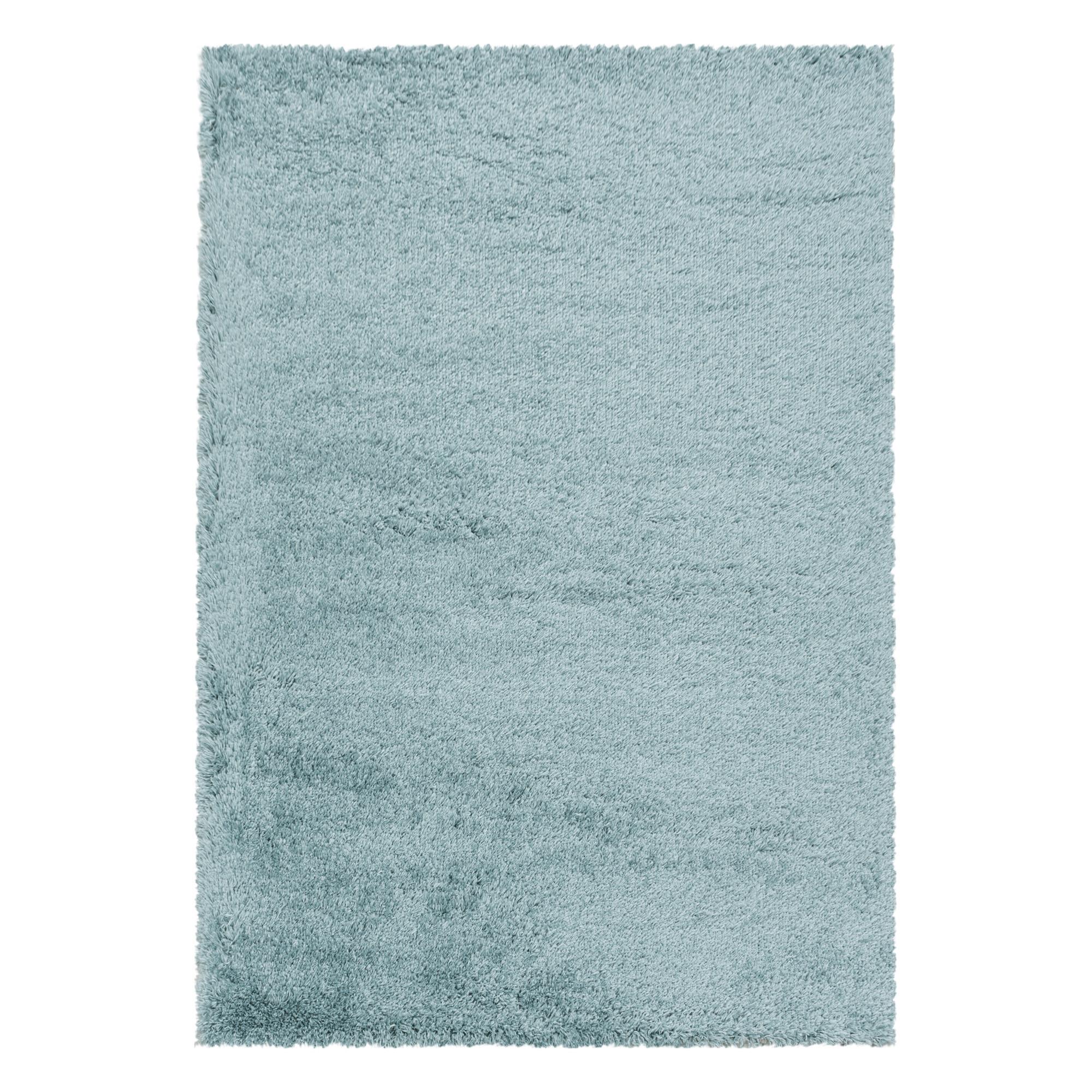 HOCHFLORTEPPICH SALZACH, einfarbig, Blau, 80 x 150 cm - Blau, Textil (150/80cm) - KADIMA DESIGN