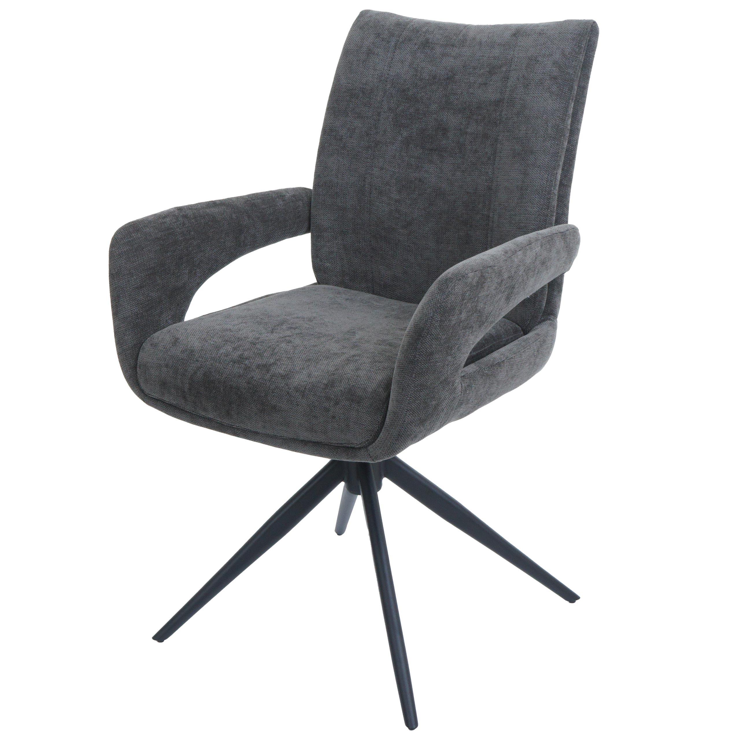 ESSZIMMERSTUHL Grau - Dunkelgrau/Grau, Textil (60/90/60cm) - MCW