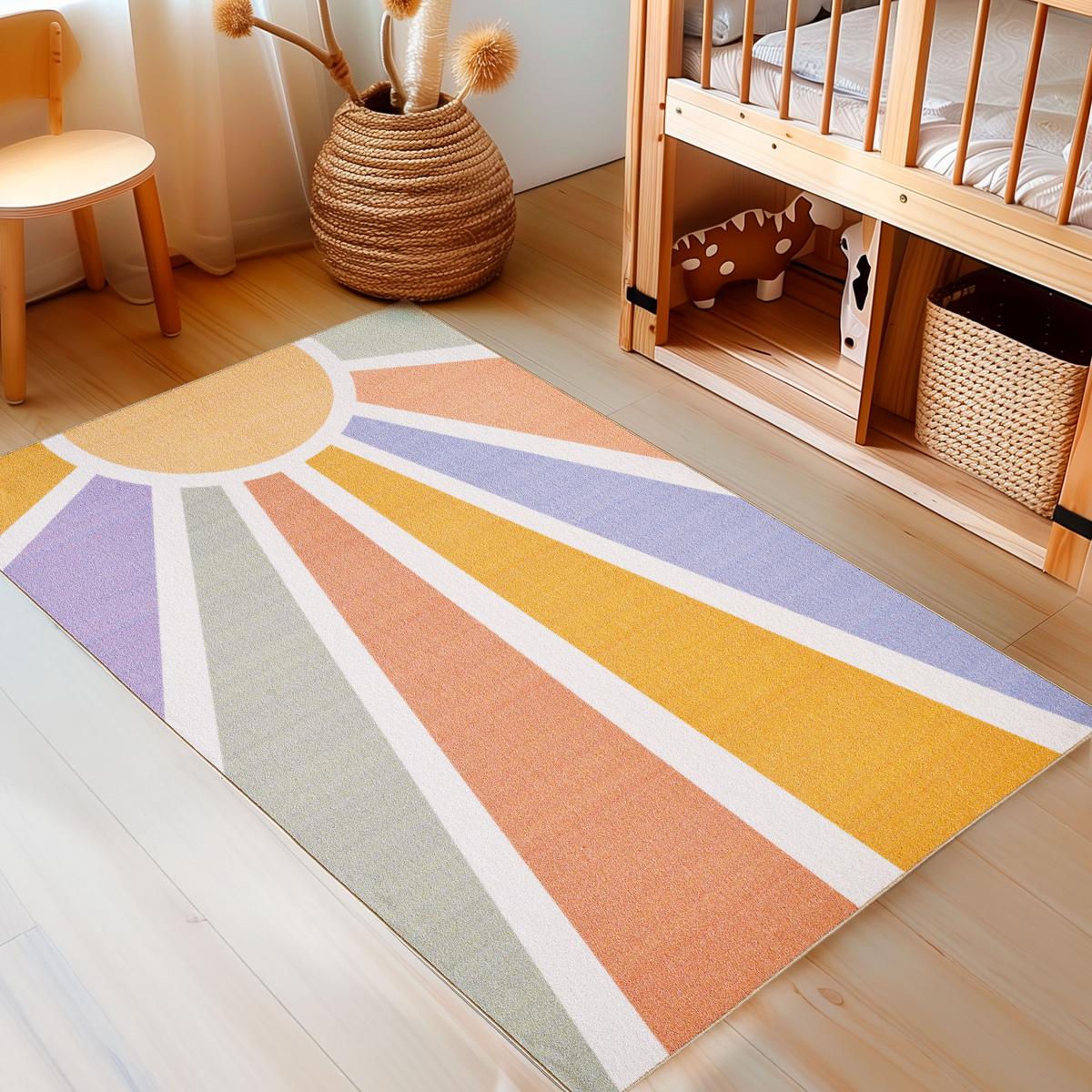 SPIELTEPPICH TRAUN in Bunt, mit Sonnenstrahlen-Motiv, 120 x 170 cm - Multicolor, Textil (170/120cm) - KADIMA DESIGN