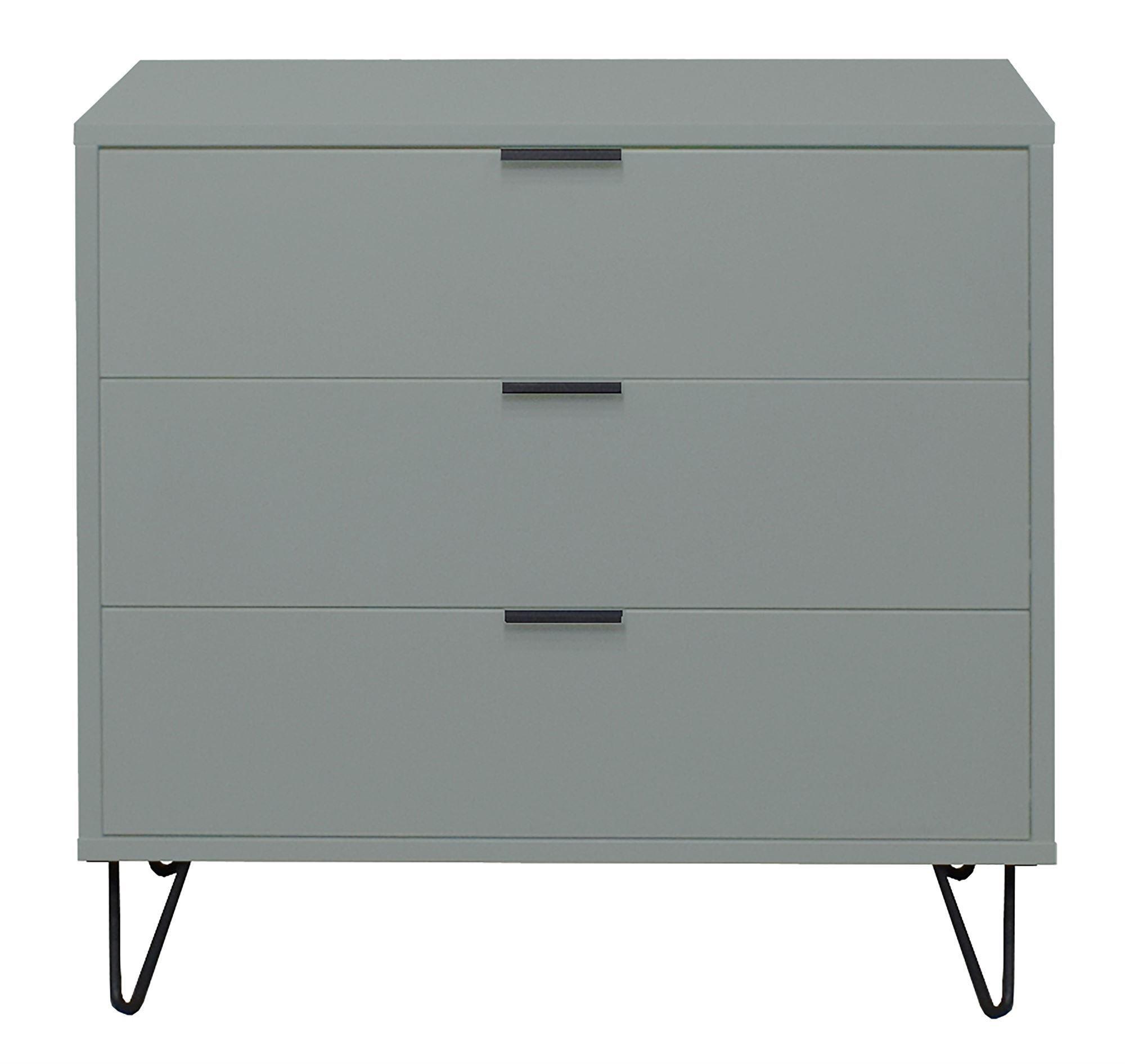KOMMODE Erna 81x45x82 Pinie Green matt Lack - Grün, Holzwerkstoff (81/82/45cm) - 58aufmkessel