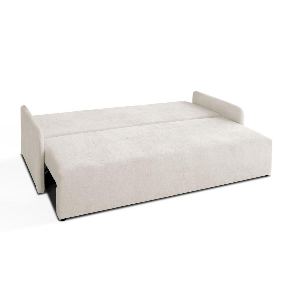 SOFA NUBO mit Schlaffunktion und Bettkasten Harmony 01 - Beige, Textil (205/91/86cm) - Lookway