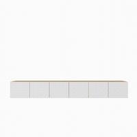 LOWBOARD ROVA 300/41/40 cm, Hängender TV-Schrank Eiche Artisan - Weiß/Eiche Artisan, Holzwerkstoff (300/41/40cm) - MASSENO