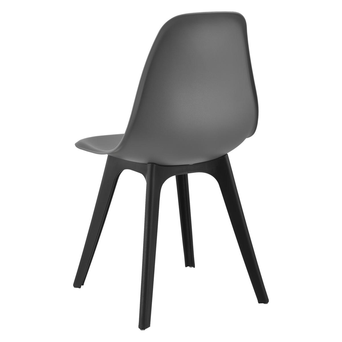 ESSGRUPPE 5 TLG. - Schwarz/Grau, Holzwerkstoff/Kunststoff (120/75/60cm) - [en.casa]