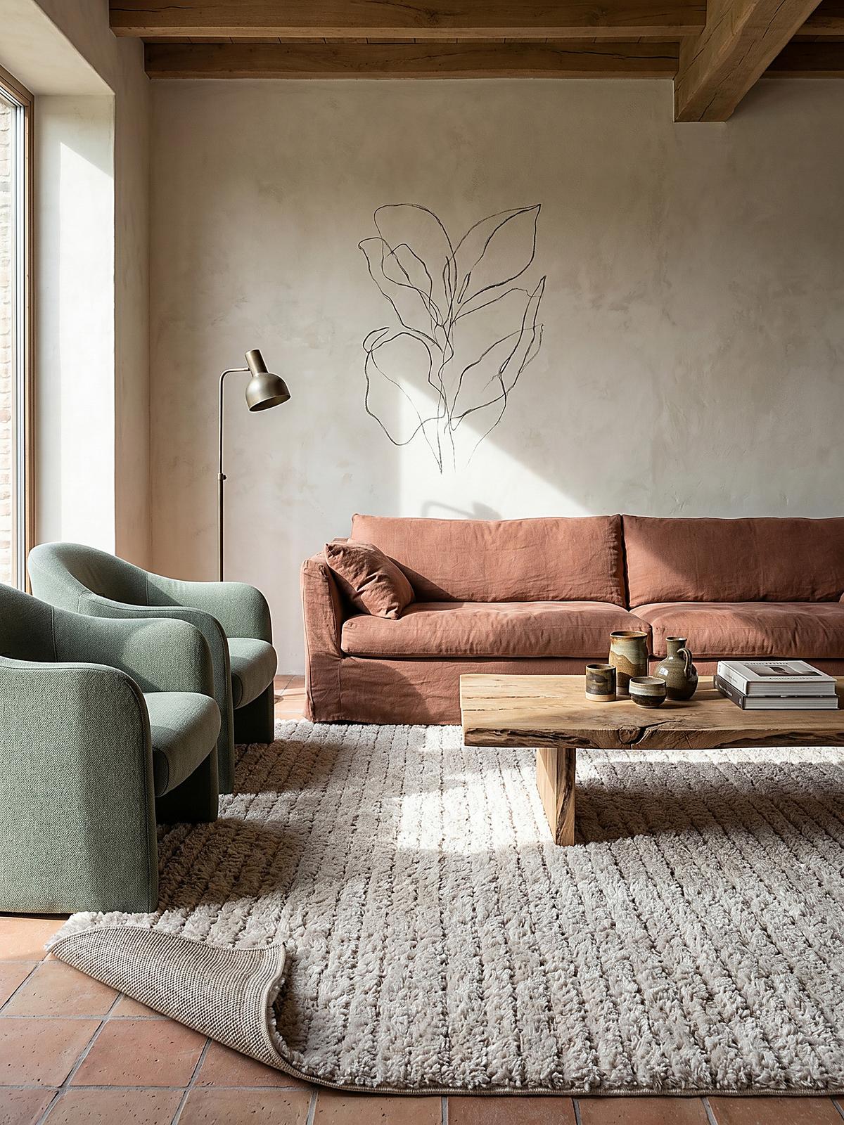 HOCHFLORTEPPICH Streifen ATRIO Polypropylen Beige 160 x 230 cm - Beige, Textil (160/230cm) - KADIMA DESIGN