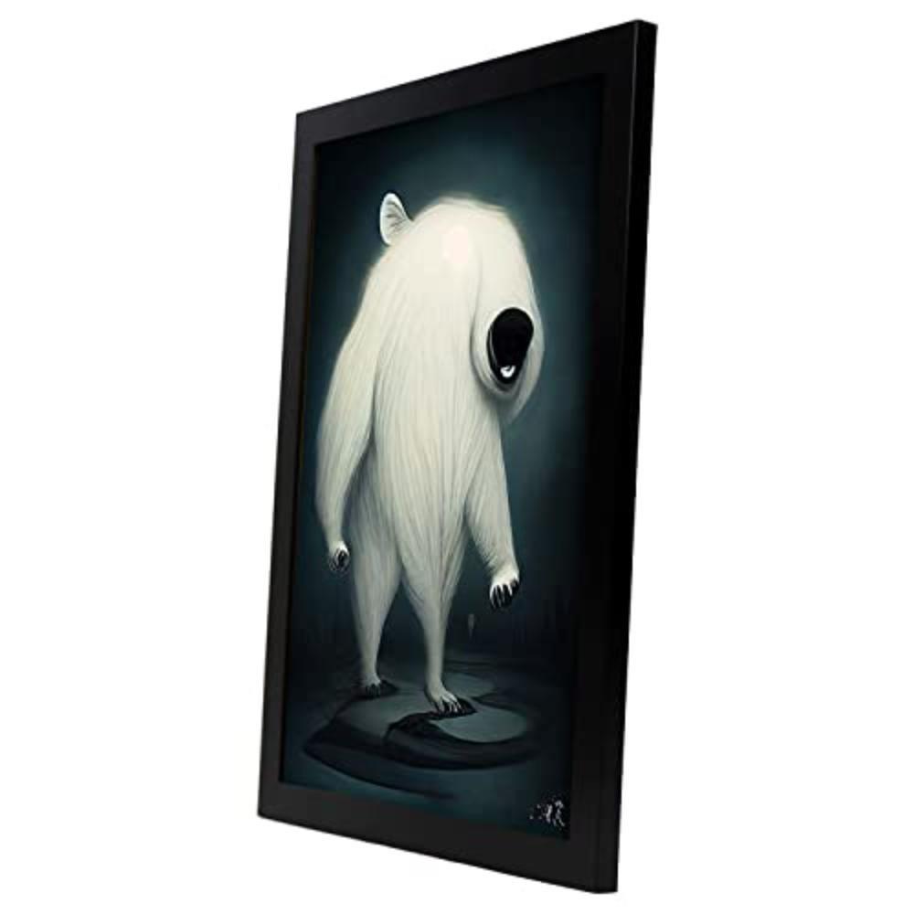 POSTER Set mit 4 Grässlich Tier im T Burton Goth Stil A3 Schwarzer Rahmen - Schwarz, Papier (29.7/3cm) - Nacnic