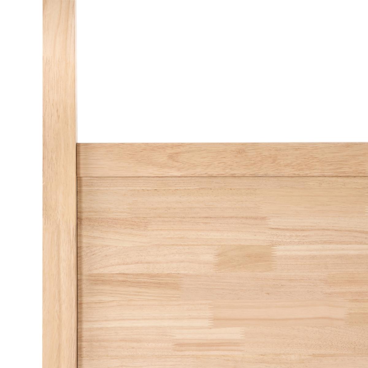 HIMMELBETT 180/200 cm Hellbraun Hauterives - Hellbraun, Holz (180/200cm) - Beliani