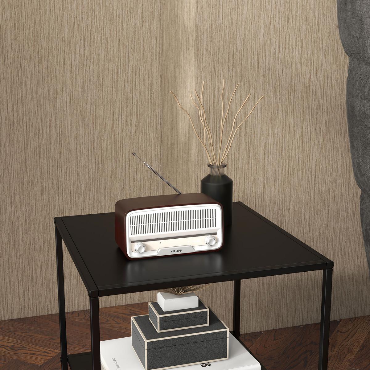 BEISTELLTISCH im Industriedesign Schwarz 40/40/45 cm - Schwarz, Metall (40/40/45cm) - HOMCOM