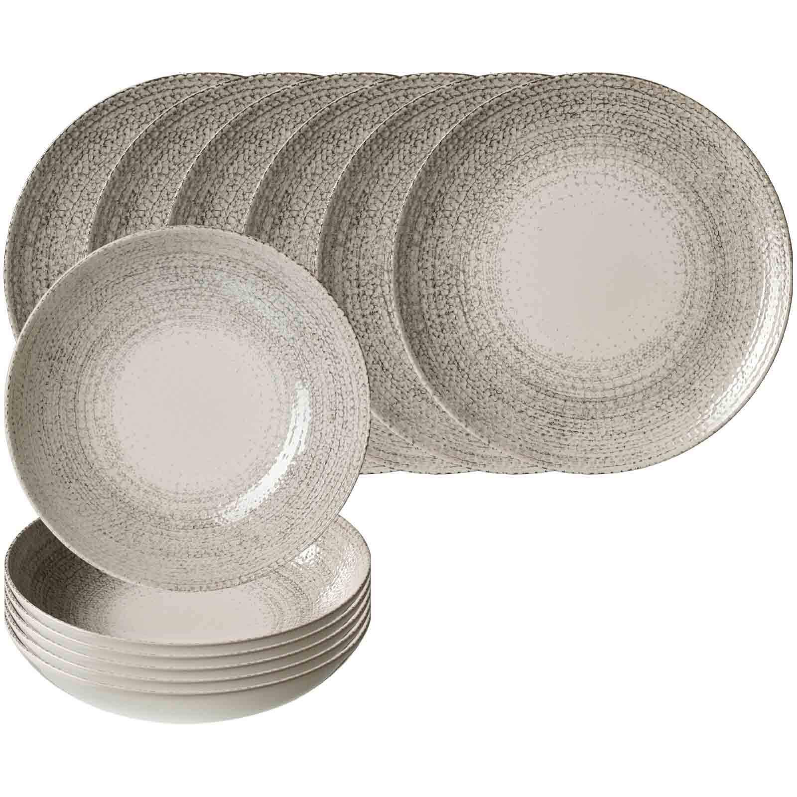 TAFELSERVICE Rimini grau 12-tlg. - Grau, Keramik (2/2/2cm) - Ritzenhoff Breker