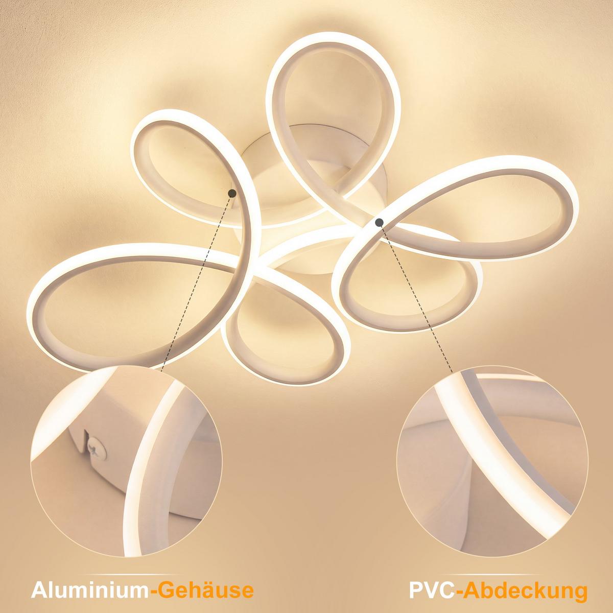 LED DECKENLEUCHTE Aelvith 36/25/8.5 cm - Weiß, Kunststoff/Metall (36/25/8.5cm) - ZMH