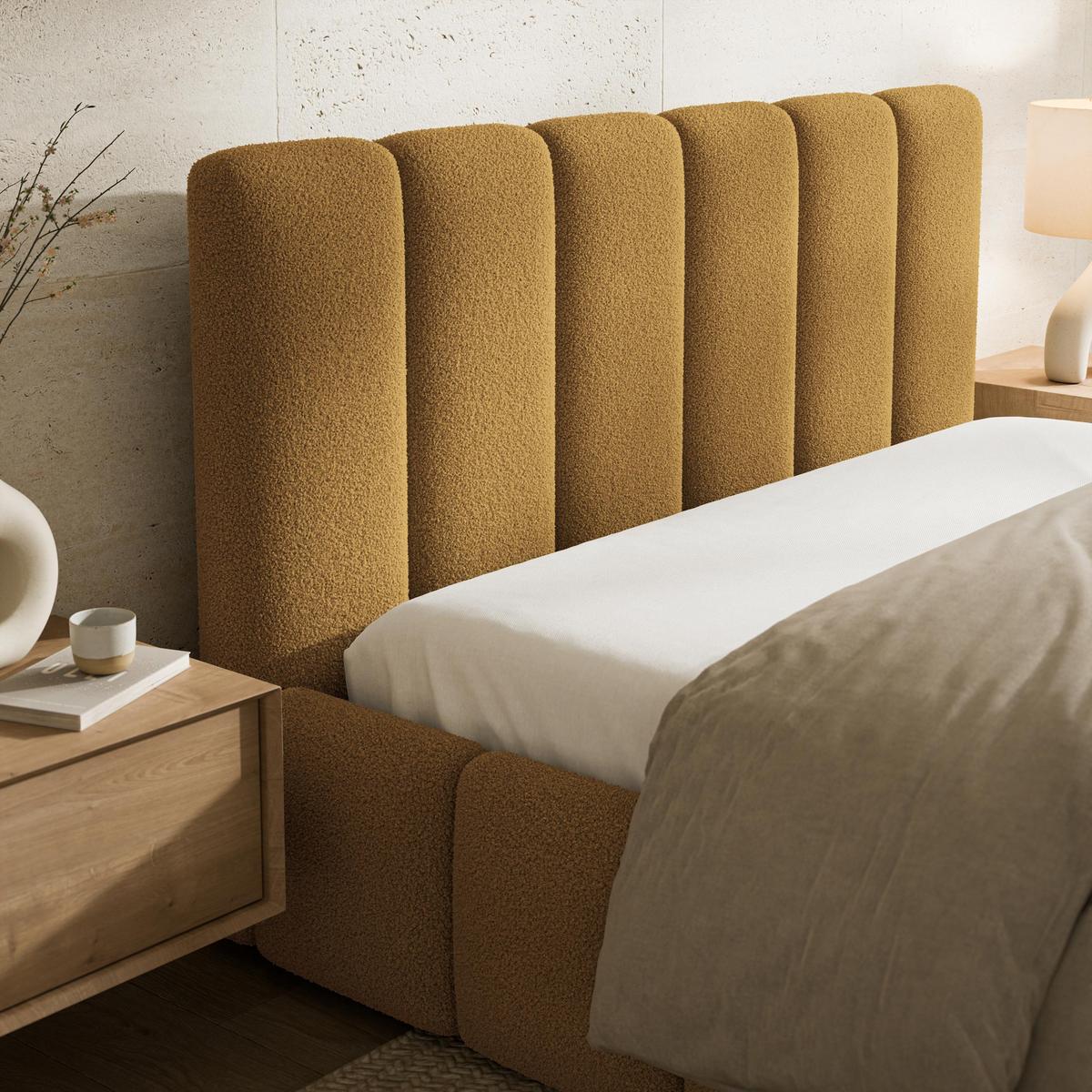POLSTERBETT RANIS 200x200 cm mit Bettkästen - Orange - Orange, Holz/Textil (200/200cm) - MASSENO
