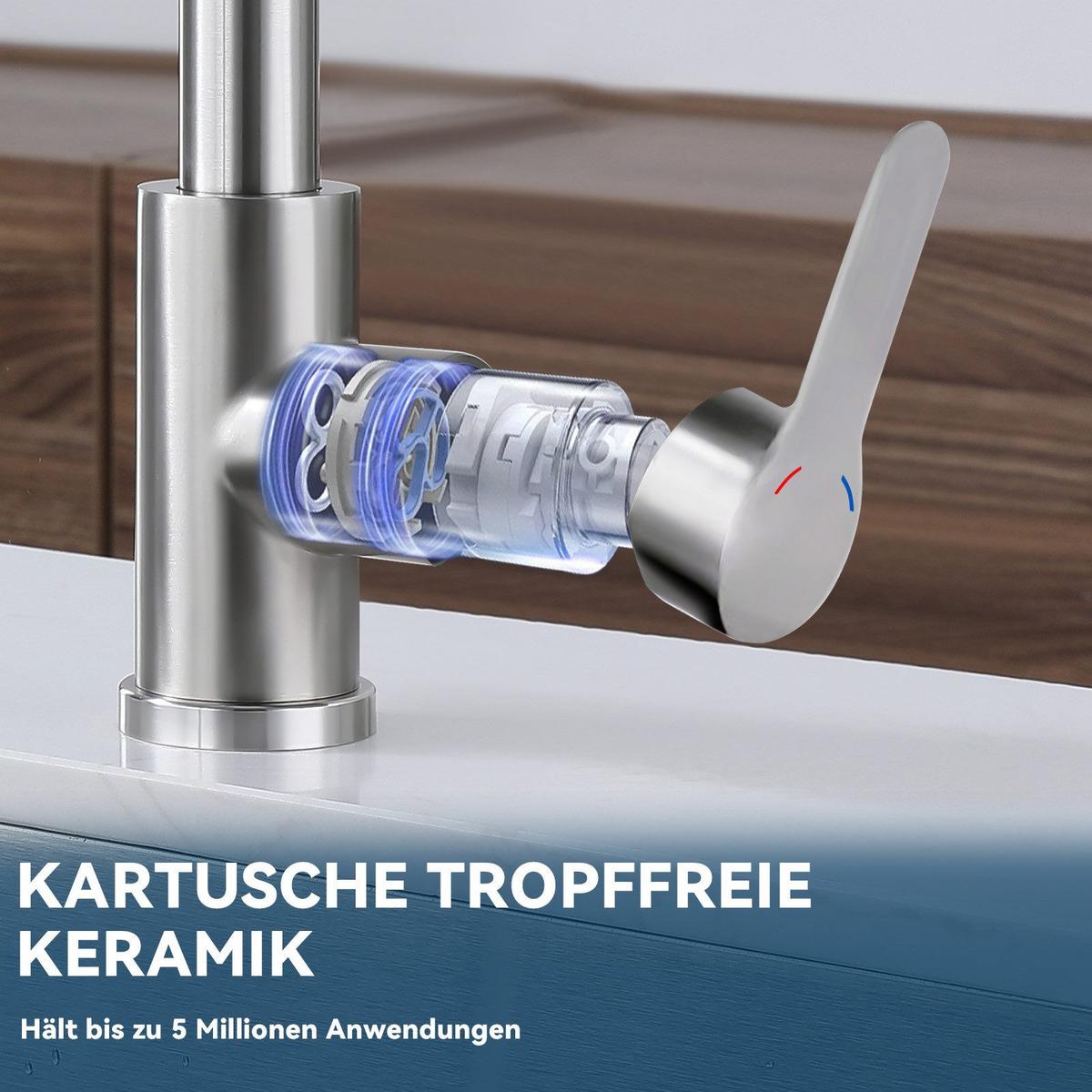 WASCHTISCHARMATUR Einbeck II 34/19.5/19.5cm - Weiß, Kunststoff (19.5/19.5/34cm) - Nettlife