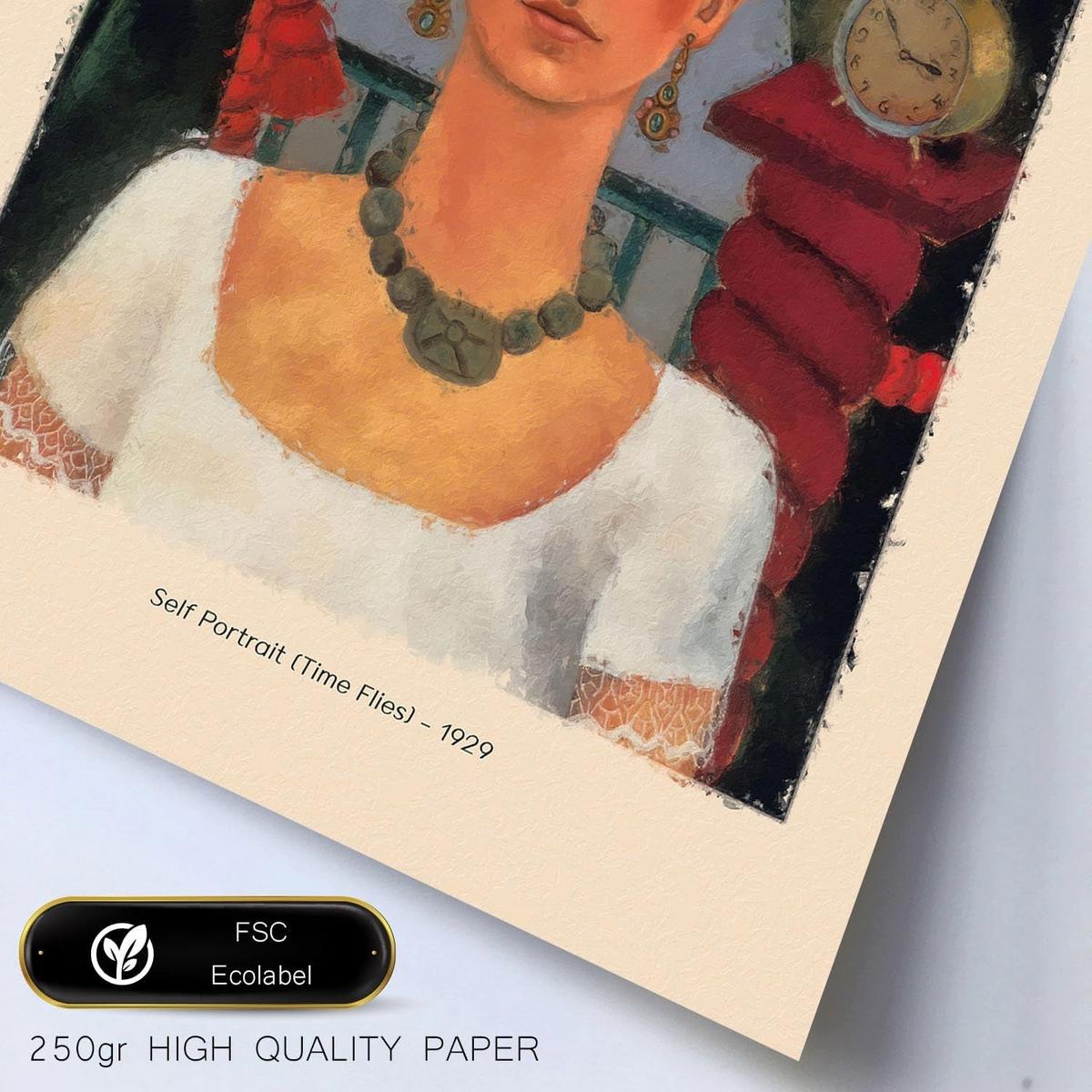 POSTER Set Mit 6 Frida Kahlo Posterblatt Malergalerie Dekorative Gemälde Für Ihr Wohnzimmer, Schlafzimmer, Zuhause Wandkunstdrucke A3 & A4 Rahmenlos - Klar, Papier (29/3cm) - Nacnic