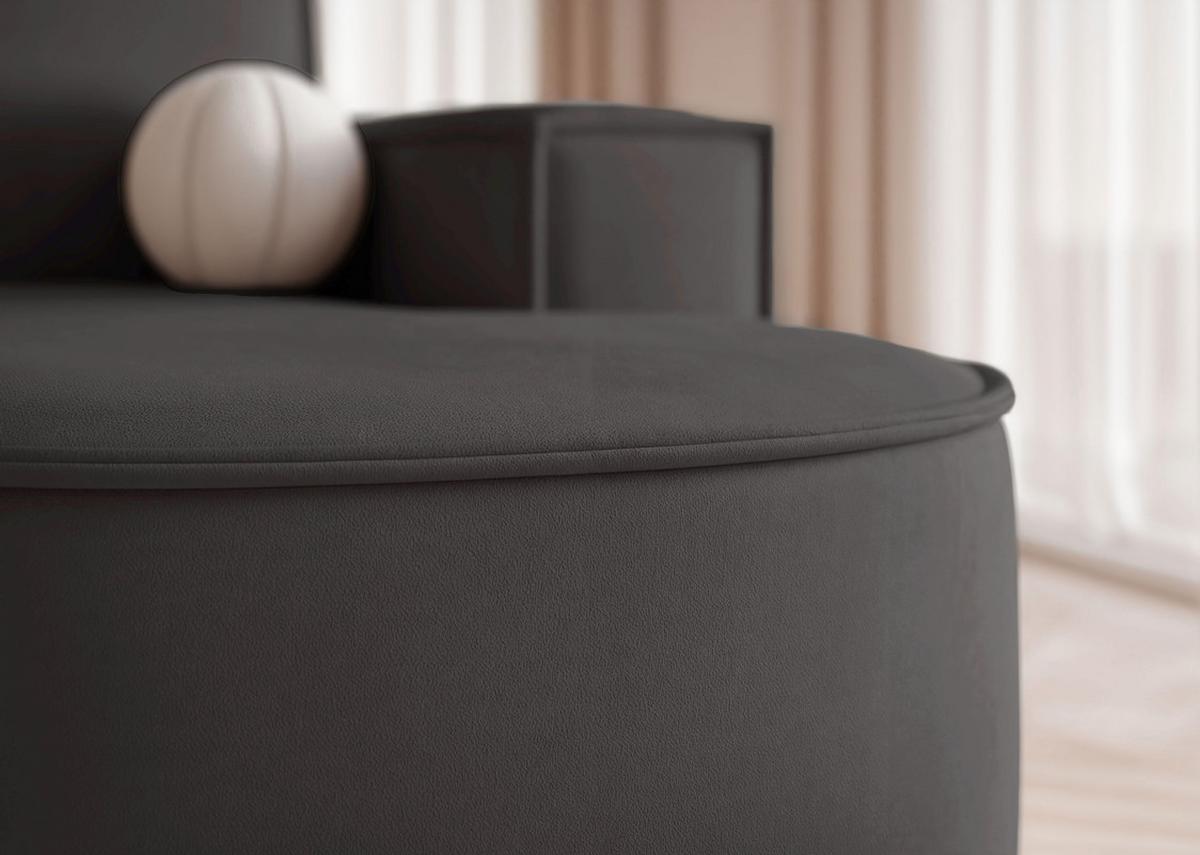 WOHNLANDSCHAFT SOFIA mit Schlaffunktion und Bettkasten Anthrazit - Schwarz, Textil (316/88/157cm) - Idohome