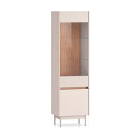 VITRINE Connie Kaschmir und Holz - Beige, Holzwerkstoff (54.9/192.8/40cm) - Petits-meubles