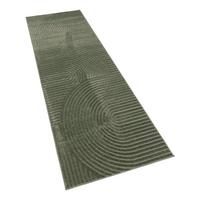 KURZFLORTEPPICH, mit Struktur, aus Polypropylen, Florhöhe 6 mm, Grün, 80 x 250 cm - Grün, Textil (250/80cm) - KADIMA DESIGN