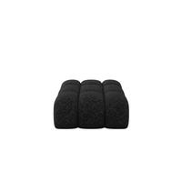 POUF OLEA-PUF 91x87x44 cm Schwarz Velours Modular Sitzhocker - Schwarz, Holzwerkstoff/Kunststoff (91/44/87cm) - ALTDECOR