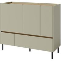 KOMMODE Lico mit 2 Schubalden und 3 Türen, Eukalyptus - Eukalyptusholzfarben, Holzwerkstoff (120/105/40cm) - Beautysofa