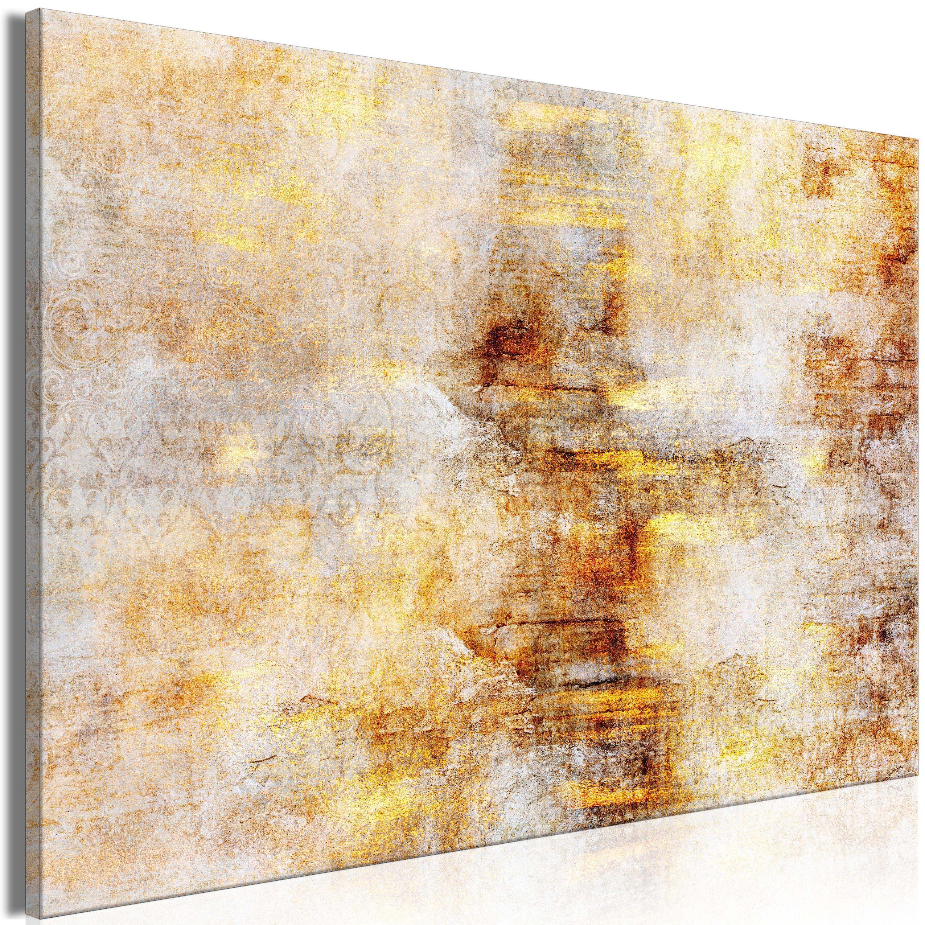 KUNSTDRUCK Gold 60/40 cm - Goldfarben/Grau, Textil (60/40cm) - KUNSTLOFT