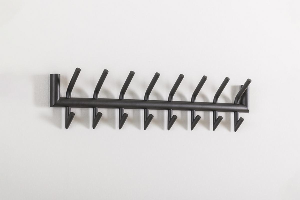 GARDEROBE FABIA Grau Metall - Dunkelgrau, Metall (78/19/10cm) - KAWOLA