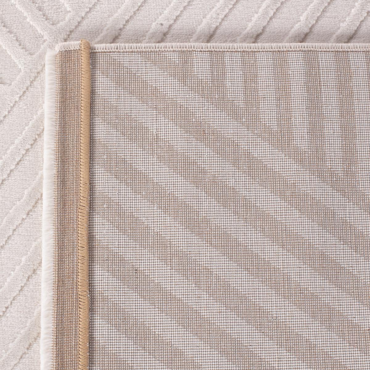 TEPPICH Kurzflor ILLER in Creme, mit 3D-Design, aus Jute, Florhöhe 12 mm, 80 x 150 cm - Beige, Textil (150/80cm) - KADIMA DESIGN