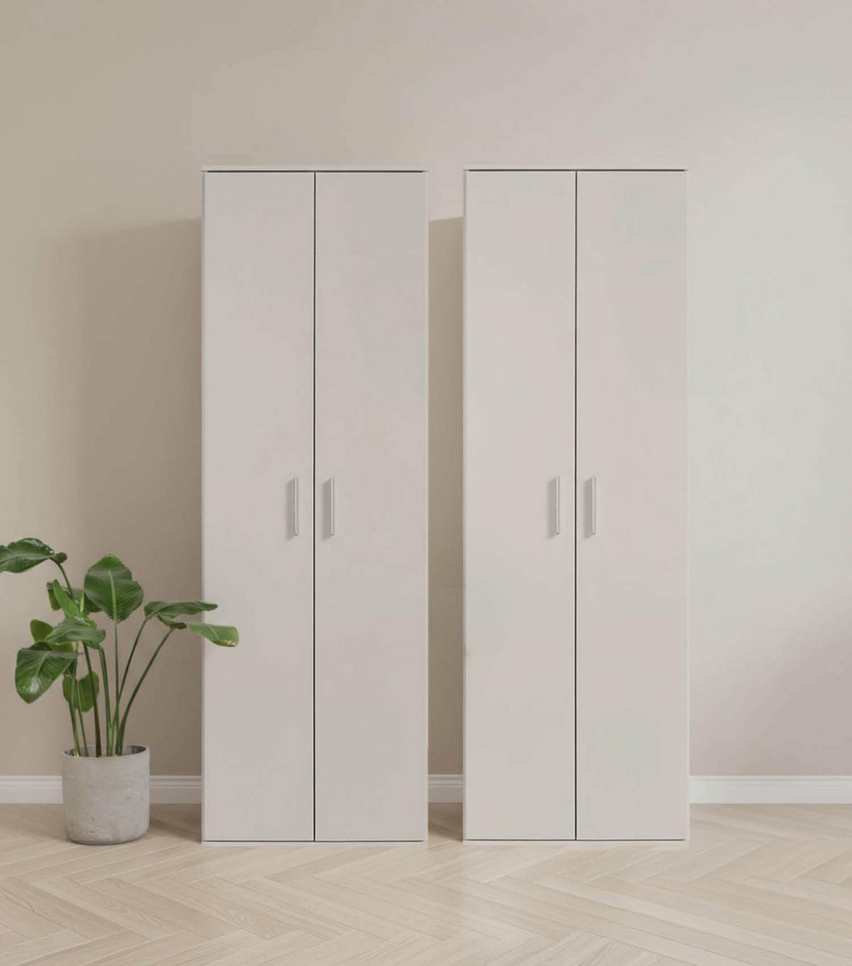MEHRZWECKSCHRANK SET Der Allzweckwaffe - Kaschmir, Holzwerkstoff (60/180/34cm) - Mokebo