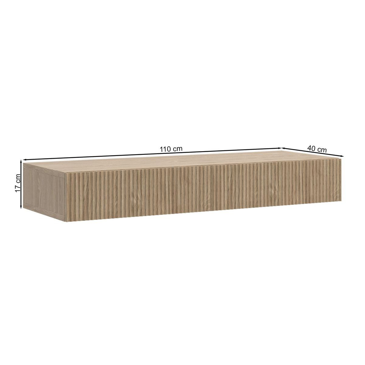 SCHMINKTISCH Nolie Eichenholzoptik 110 cm - Eichefarben, Holzwerkstoff (110/17/40cm) - Selsey