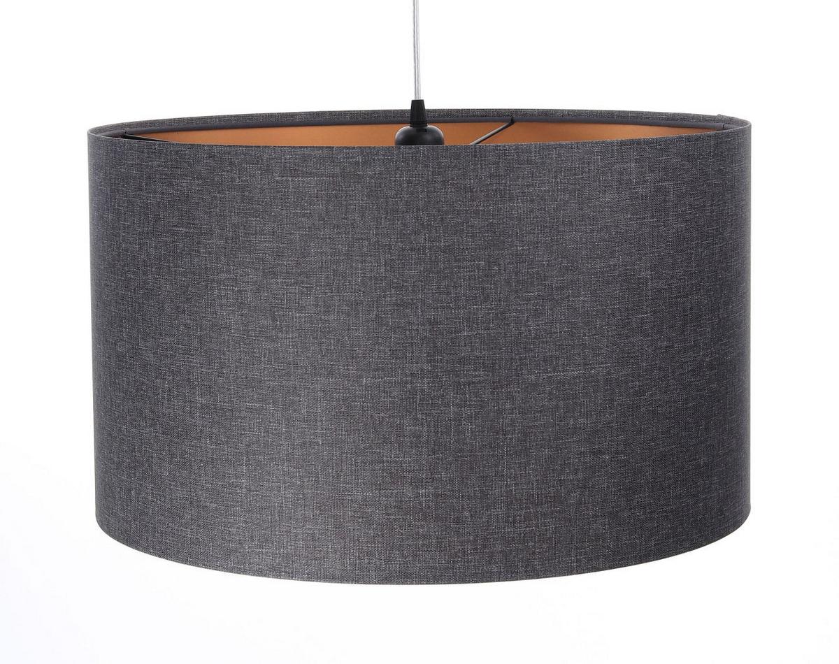 HÄNGELEUCHTE Grau 40/25 cm - Grau/Kupferfarben, Kunststoff (40/0.5/25cm) - ONZENO