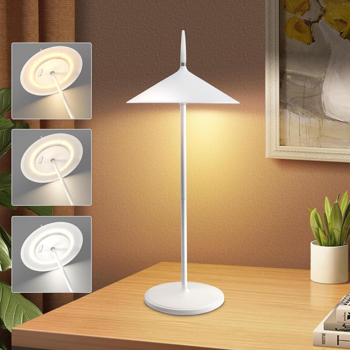 TISCHLEUCHTE Lichtmann 15.4/11.5/37.6 cm - Weiß, Kunststoff/Metall (15.4/11.5/37.6cm) - ZMH