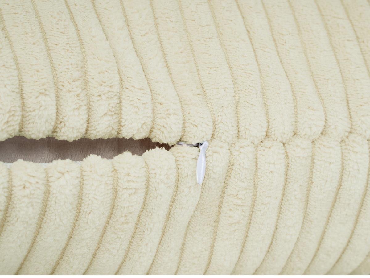 KISSENHÜLLE HYggelig No.2 Block Cord-Samt taupe-grau 50/30 cm - Greige, Textil (30/50cm) - beties Heimtextil
