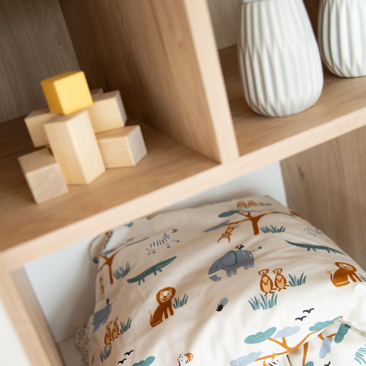 KINDERKLEIDERSCHRANK Elva - Creme, Holz (131.5/190/53cm) - Roba