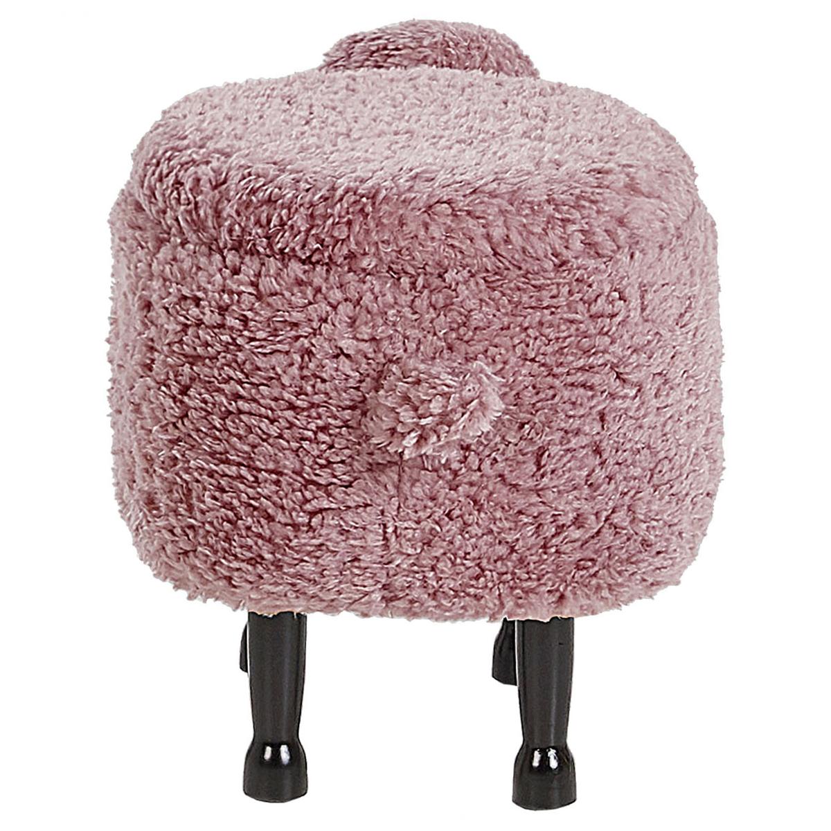 TIERHOCKER Rosa Sheep 35/55/40 cm - Pink, Kunststoff/Textil (55/40/35cm) - Beliani
