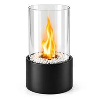 TISCHKAMIN Hylvar 16/14/26.9 cm - Schwarz, Glas/Metall (14/26.9/16cm) - ZMH