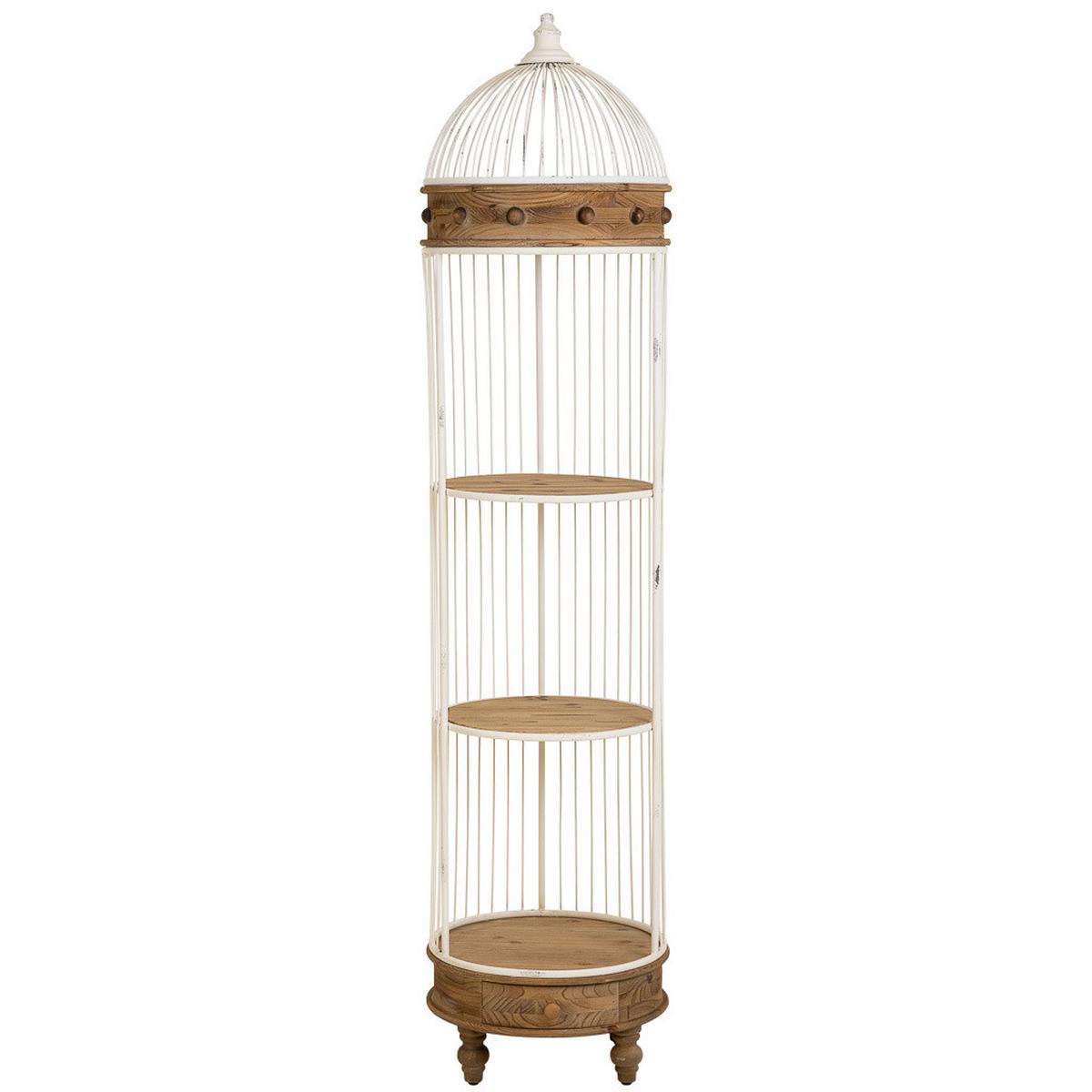 REGAL aus Holz und Metall 40x40x176 cm - Braun, Metall (40/176/40cm) - Wanderlust