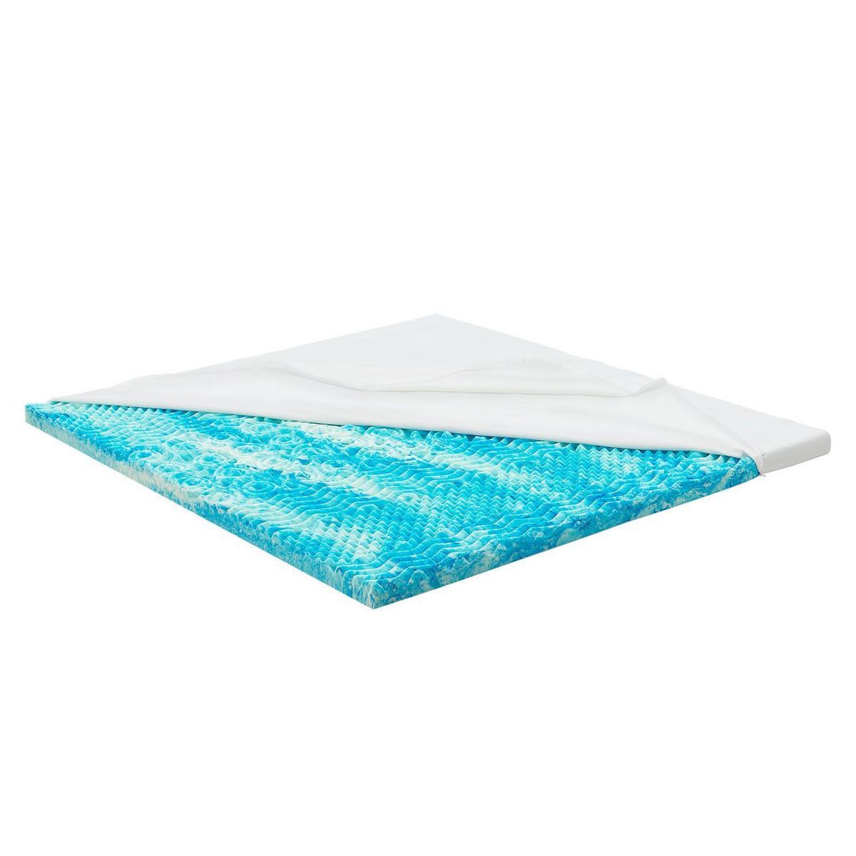 TOPPER 140x200 cm 7-Zonen Matratzenschoner aus Memory Foam - Weiß, Textil (140/200cm) - Juskys