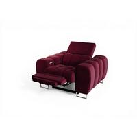 SESSEL Bastien Relax In Stoff Terra - Rot, Holzwerkstoff/Textil (125/95/97cm) - Fun Möbel