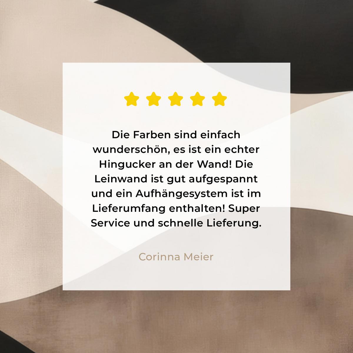 LEINWANDBILD Abstrakt - Landschaft - Wellen - Cremefarben Wohnzimmer Groß 120x80 cm - Cappuccino, Textil (120/80cm) - MuchoWow
