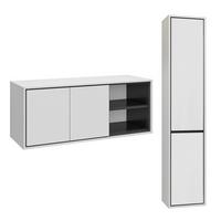 WASCHTISCHUNTERSCHRANK 120cm Sophéa 2er-Set Weiß - Weiß, Holzwerkstoff (120/50.8/48cm) - Petits-meubles