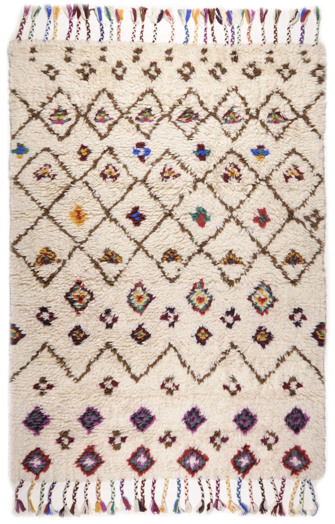 WEBTEPPICH Nomadic-Design 190x290 cm - Beige, Textil (190/290cm) - THEKO