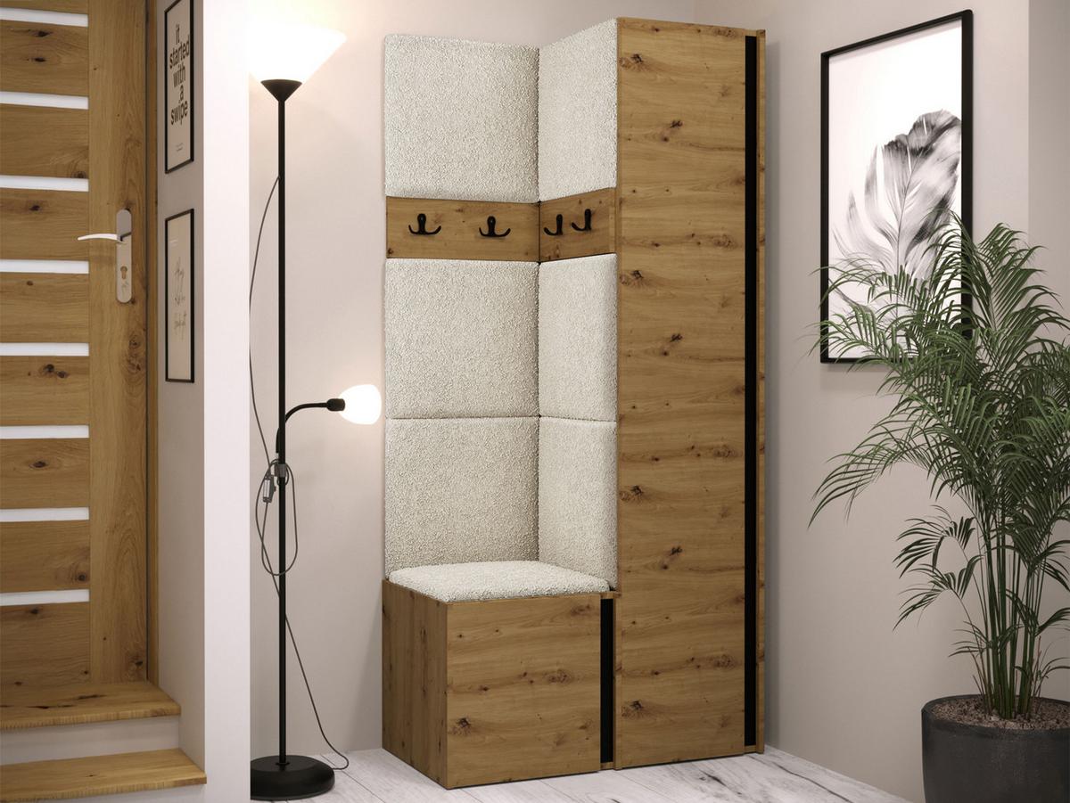 GARDEROBEN-SET Orion XXIV - Creme/Eiche Artisan, Holzwerkstoff/Kunststoff (82/186/46cm) - MIRJAN24