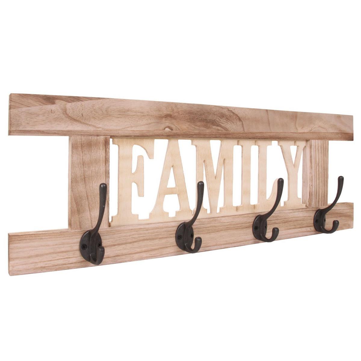 WANDGARDEROBE FAMILY SHABBY-LOOK Beige - Beige, Holz (60/21/2cm) - MCW