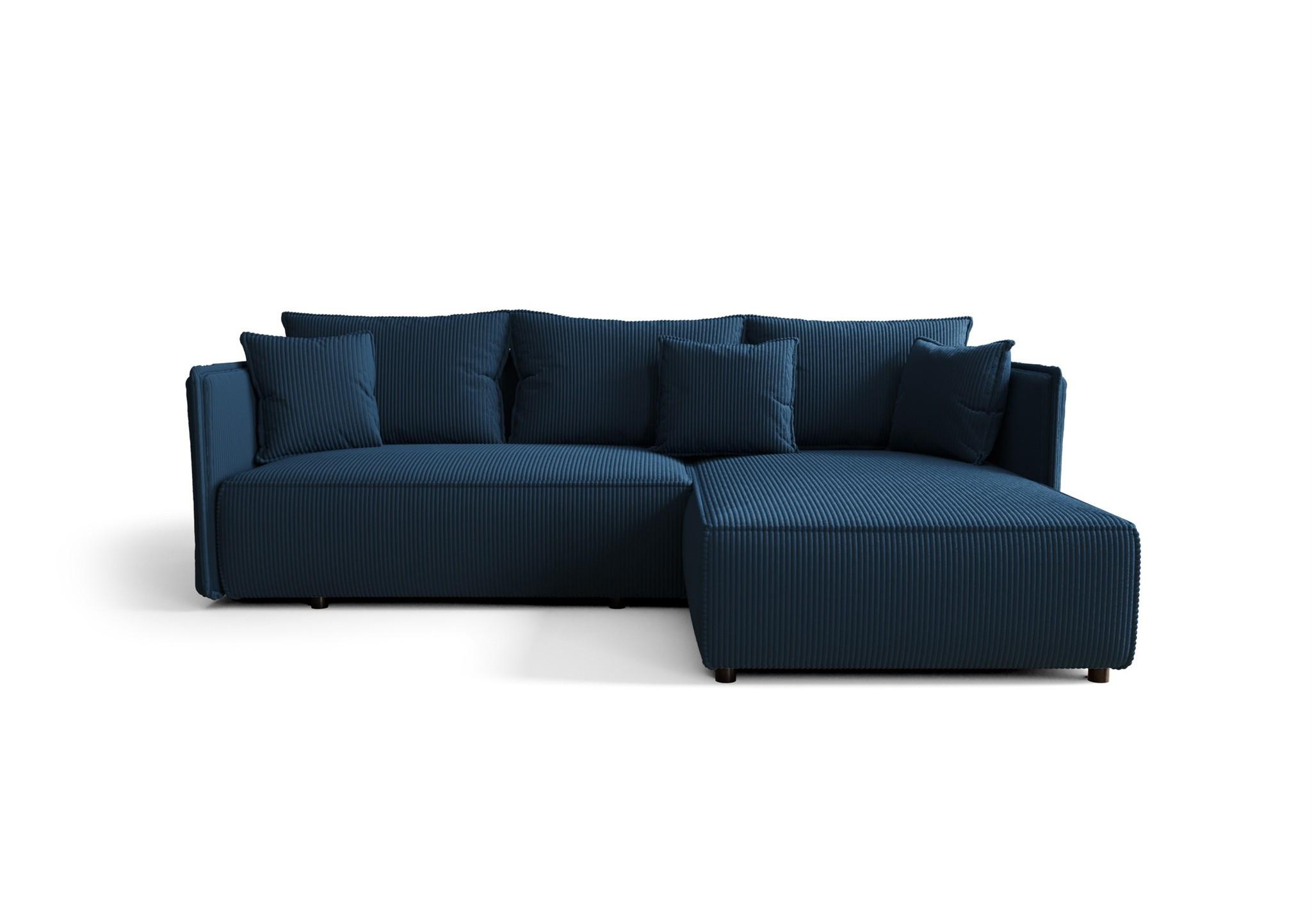 ECKSOFA Evora - Blau, Holzwerkstoff/Textil (245/185cm) - Fun Möbel
