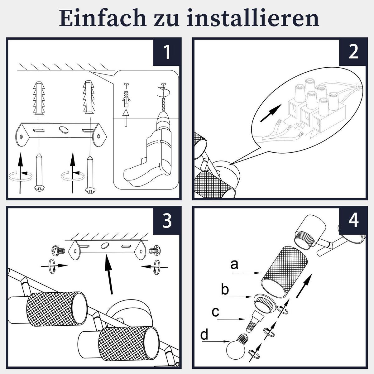 DECKENLEUCHTE Käfig 4-flammig 62/16/21 cm - Schwarz, Metall (62/16/21cm) - Nettlife