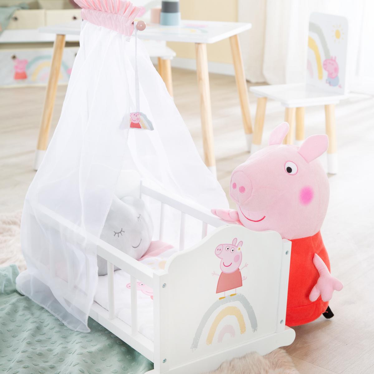 PUPPENWIEGE Peppa Pig - Weiß, Holz (35/61.5/52cm) - Roba